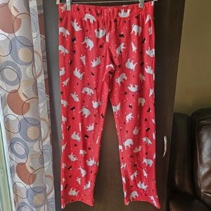 Cozy Red Pajama Pants with Polar Bear Print